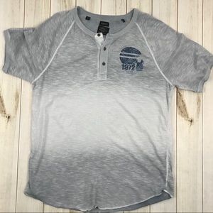 Buffalo David Bitton 👕 Gray Henley t shirt